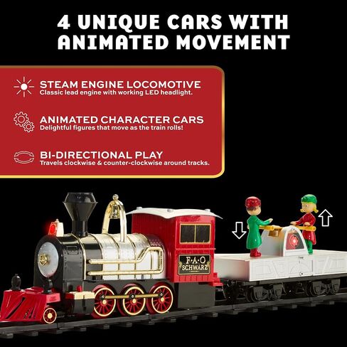 FAO Schwarz 30-Piece Motorized Holiday Train Set with 18 Ft of Track in Kuwait