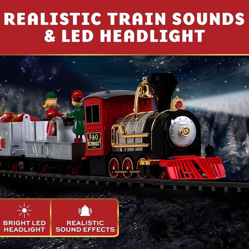 FAO Schwarz 30-Piece Motorized Holiday Train Set with 18 Ft of Track in Kuwait