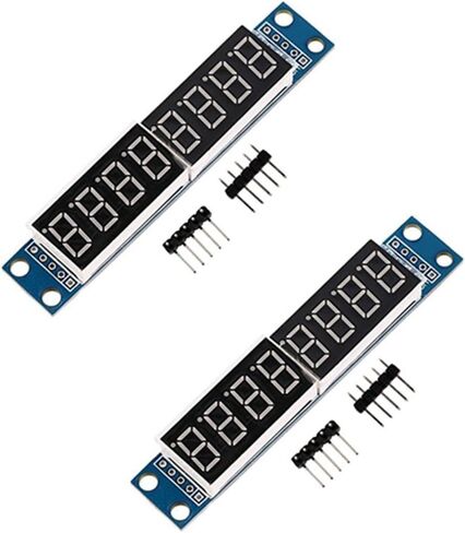 HiLetgo 2pcs MAX7219 8-Digital Segment Digital LED Display Tube for Arduino 51/AVR/STM32 in Kuwait