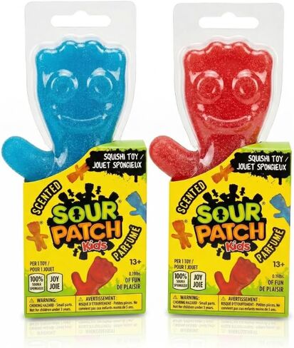 Incredible Novelties Sour Patch Squishy Toys Bundle (Blue + Red) – Scented Stress Relief Squeeze Toy Set – Soft Sensory Fidget for Relaxation, Desk Anxiety Relief, Hand Therapy & Focus Aid in Kuwait