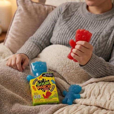 Incredible Novelties Sour Patch Squishy Toys Bundle (Blue + Red) – Scented Stress Relief Squeeze Toy Set – Soft Sensory Fidget for Relaxation, Desk Anxiety Relief, Hand Therapy & Focus Aid in Kuwait