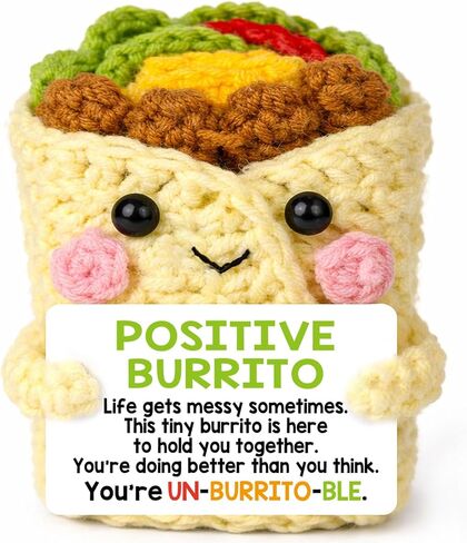 Positive Crochet Burrito Gifts for Women Men Best Friend Coworker in Kuwait