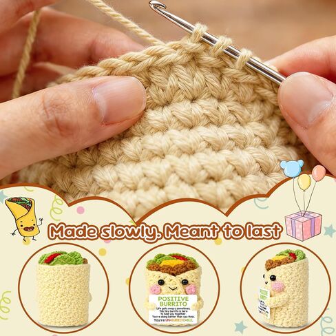 Positive Crochet Burrito Gifts for Women Men Best Friend Coworker in Kuwait
