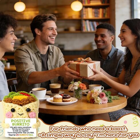 Positive Crochet Burrito Gifts for Women Men Best Friend Coworker in Kuwait