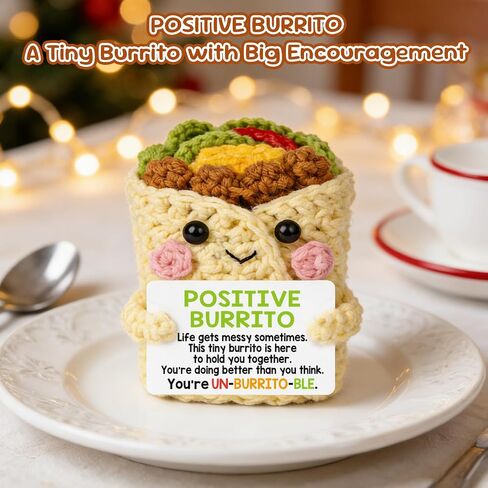 Positive Crochet Burrito Gifts for Women Men Best Friend Coworker in Kuwait