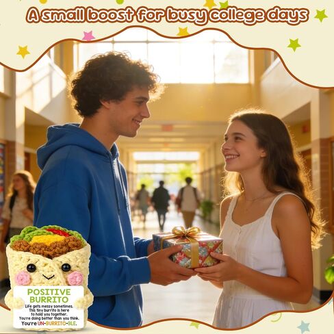 Positive Crochet Burrito Gifts for Women Men Best Friend Coworker in Kuwait