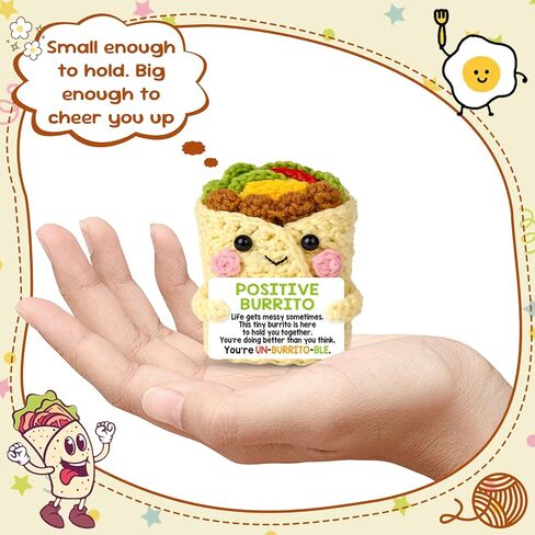 Positive Crochet Burrito Gifts for Women Men Best Friend Coworker in Kuwait