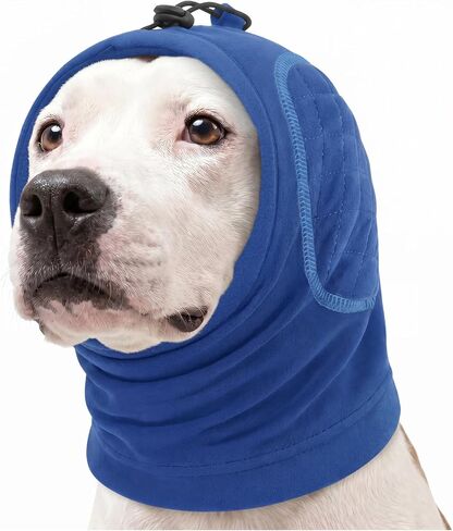 KOESON Soft Dog Ear Cover with Pads, Dog Ear Wraps for Noise, Navy Blue M in Kuwait