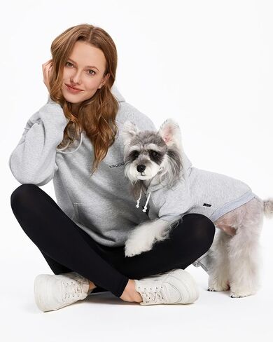XPUDAC Matching Hoodie for Dogs and Humans Womens Hoodie Oversized Fleece Sweatshirts Long Sleeve Sweaters Pullover Fall Winter Clothes with Pocket, Red, Medium in Kuwait