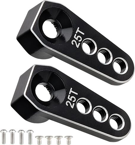 TRX-4M Upgrades 25T Aluminum Servo Horn 6mm Gear & Servo Arm for High Torque Micro Servos, TRX4M 1/18 RC Crawler Parts (2-Pack) in Kuwait