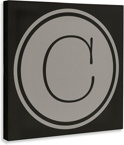 Stupell Industries Modern C Initial Circular Shape Elevator Key Canvas Wall Art in Kuwait