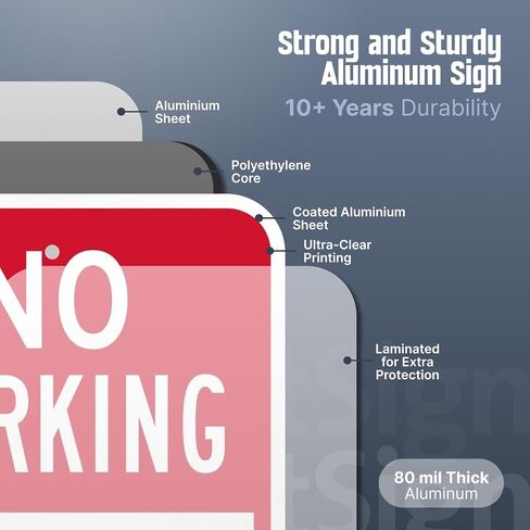 SmartSign "No Parking - Immediate Loading and Unloading Only" Sign | 12" x 18" Aluminum in Kuwait
