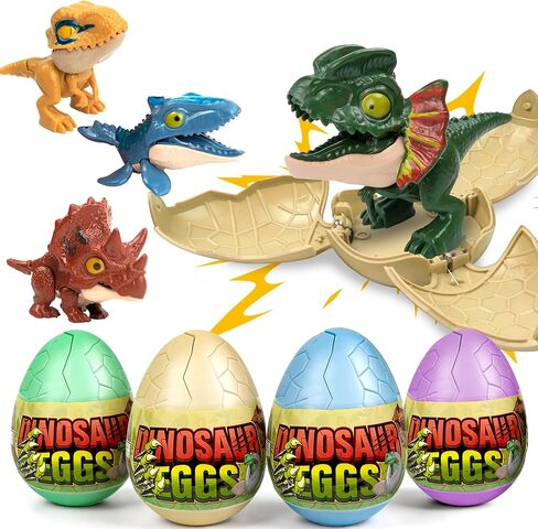 4 Pack Hatching Dinosaur Eggs for Kids Boys, Travel Toys Essentials for Toddlers Kids Dinosaur Eggs Surprise Birthday Gift Toys for Boys Aged 3 4 5 6 7 8 Year Old Christmas Stocking Stuffer Easter in Saudi Arabia