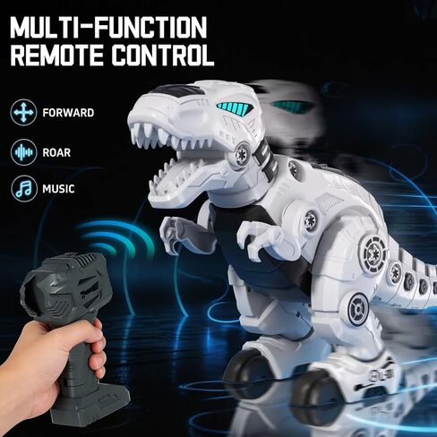 Remote Control & Take Apart Dinosaur Toy for Kids, Electric Walking Robot T-Rex Dino with Sound & Music, Educational STEM Building Toy, Christmas Birthday Gift for Boys Girls Ages 3 4 5 6 7 8+ in Kuwait
