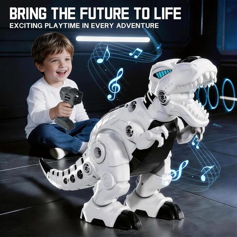 Remote Control & Take Apart Dinosaur Toy for Kids, Electric Walking Robot T-Rex Dino with Sound & Music, Educational STEM Building Toy, Christmas Birthday Gift for Boys Girls Ages 3 4 5 6 7 8+ in Kuwait