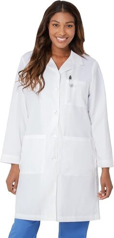 Landau Relaxed Fit 3-Pocket 4-Button Full-Length Lab Coat for Women 3155 in Saudi Arabia