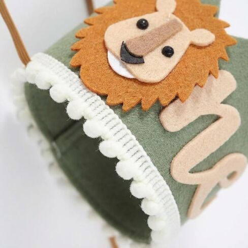 Lion 1st Birthday Crown Jungle Safari Wild One Birthday Hat Wild One Cake Smash Photo Prop with Soft Pom Pom Trim - First Birthday Decorations in Saudi Arabia