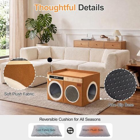 Retro Radio Cat House, Large Foldable Cat Bed Indoor Cat Cave in Kuwait