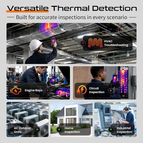 GOYOJO 256x192 Thermal Imaging Camera with Dual-Light Fusion, -4~1022°F, Handheld Infrared Thermal Imager for Home Inspection HVAC Electrical Plumbing Leak Detection and Mechanical Maintenance in Kuwait