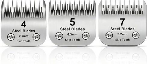 7 Skip Tooth Detachable Pet Dog Grooming Steel Blades,Compatible with Andis,Oster A5,Wahl KM10 Series Clippers,Cut Length 1/8-Inch (3.2mm) ，1 Pack in Kuwait