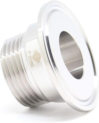 QiiMii 1.5 "تركيبات ثلاثي المشبك ثلاثي البرسيم إلى NPT 1/2" محول خيط ذكر SS304 in Kuwait