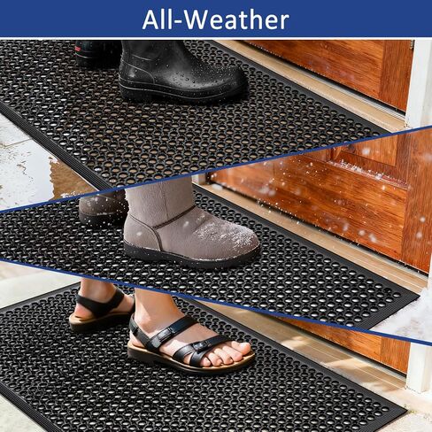 Rubber Door Mats Anti-Fatigue Floor Mat for Kitchen New Bar Floor Mats Commercial Heavy Duty Non-Slip Mat Black 36" x 60" in Saudi Arabia