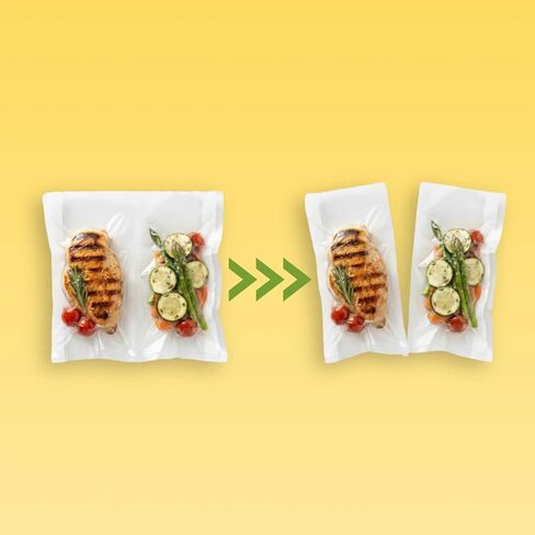 OutOfAir Vacuum Sealer Rolls - 11" x 25’ (4 Pack, 100ft) - Heavy-Duty, 33% Thicker, BPA-Free, Works with FoodSaver, Weston, Anova & More - Food Storage, Sous Vide, Freezer, Microwave & Boil Safe in Saudi Arabia