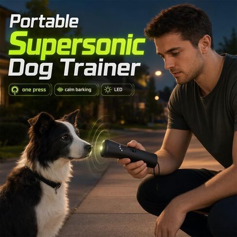 Trainer Ultrasonic for Dogs, Rechargeable Pet Training Device (1) in Kuwait