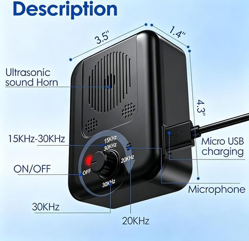 Ultrasonic Anti Barking Devices, Auto Barking Control Devices with 3 Modes in Kuwait
