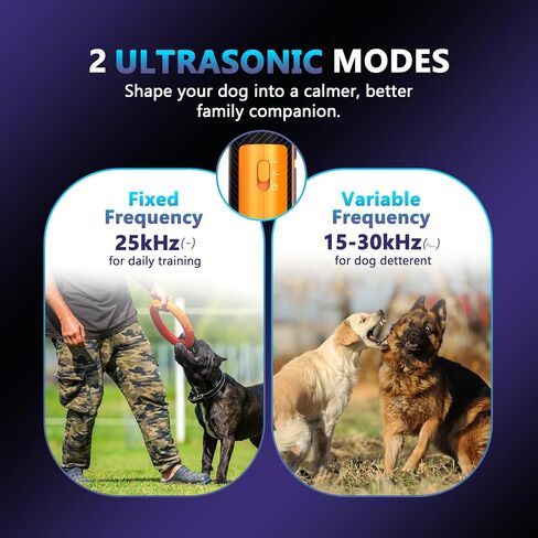 DEVOGUE® Dog Bark Deterrent Devices with Different Training Modes – Rechargeable Anti Barking Device for Dogs – 10 to 12 Meter Long Range Ultrasonic Dog Bark Deterrent in Kuwait