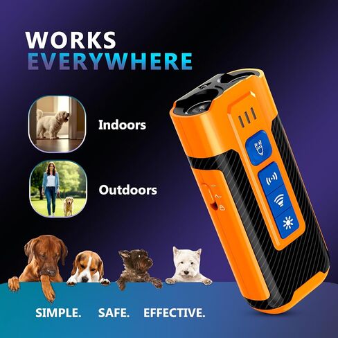 DEVOGUE® Dog Bark Deterrent Devices with Different Training Modes – Rechargeable Anti Barking Device for Dogs – 10 to 12 Meter Long Range Ultrasonic Dog Bark Deterrent in Kuwait