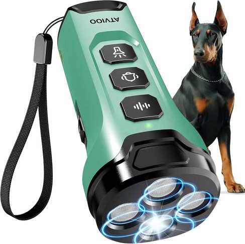 Dog Bark Deterrent Devices - Humane & Effective Training Dog, Stop No More Barking with 3X Ultrasonic Emitters (Light Green) in Kuwait