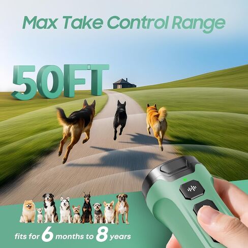 Dog Bark Deterrent Devices - Humane & Effective Training Dog, Stop No More Barking with 3X Ultrasonic Emitters (Light Green) in Kuwait