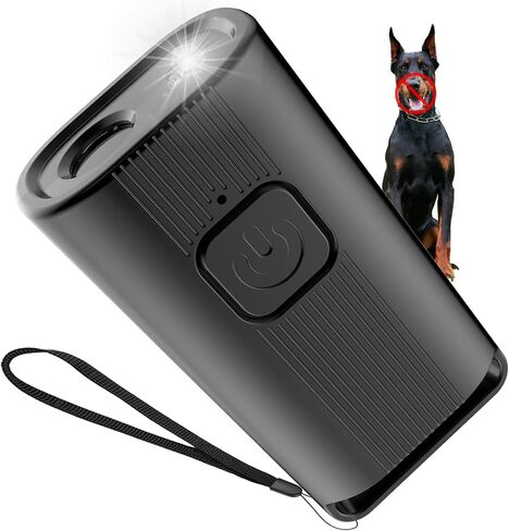 Mini Ultrasonic Dog Bark Deterrent Device - Stop Dog Barking Device for Own or Neighbor's Dog, Rechargeable Anti Barking Dog Trainer Portable Stop Barking Pet Training Tool in Kuwait