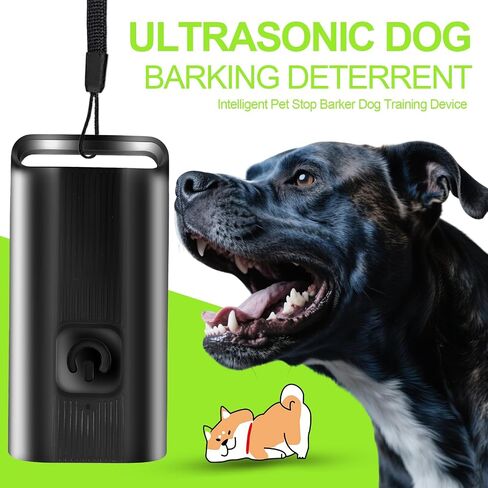 Mini Ultrasonic Dog Bark Deterrent Device - Stop Dog Barking Device for Own or Neighbor's Dog, Rechargeable Anti Barking Dog Trainer Portable Stop Barking Pet Training Tool in Kuwait