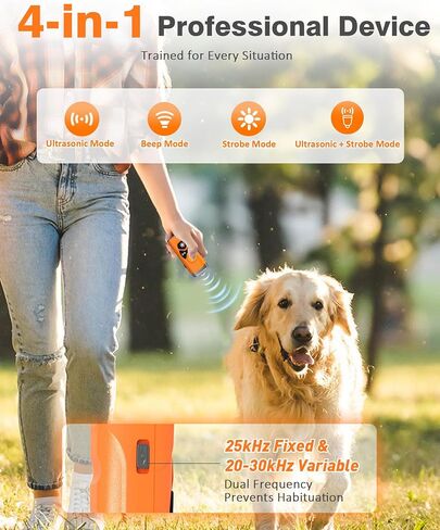 Dog Bark Deterrent Devices | Stop Your & Neighbor’s Dog Barking | 3X Ultrasonic & 23ft Range Anti Barking Device | Dog Behavior Correction Training Indoor Outdoor in Kuwait
