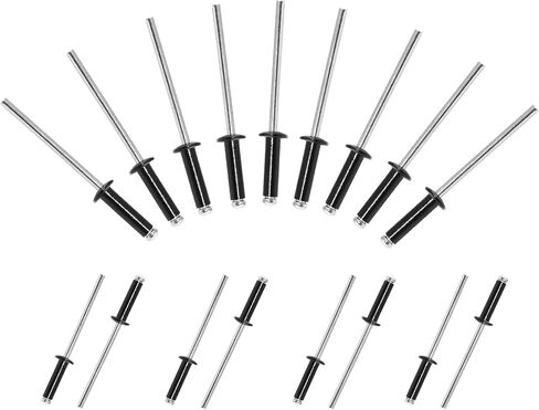 3/16" x 3/4" Trifold Exploding Pop Rivets, Solid Aluminum Tri Grip Rivets Bulb Style Rivets Large Flange Rivets Big Headed Rivets for Kayak Marine Boat - 50Pcs in Kuwait