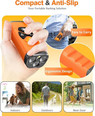 Dog Bark Deterrent Devices | Stop Your & Neighbor’s Dog Barking | 3X Ultrasonic & 23ft Range Anti Barking Device | Dog Behavior Correction Training Indoor Outdoor in Kuwait