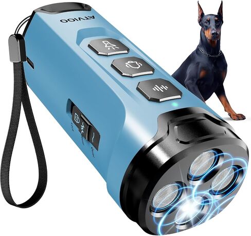 Dog Bark Deterrent Devices - Humane & Effective Training Dog, Stop No More Barking with 3X Ultrasonic Emitters (Light Blue) in Kuwait