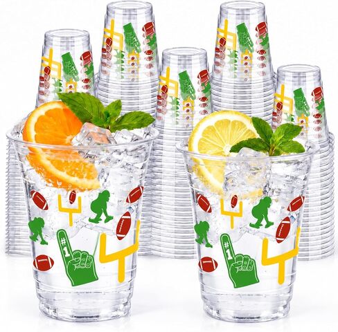 Suclain 45 Pcs 16oz Football Cups Bulk Football Party Birthday Decorations in Kuwait