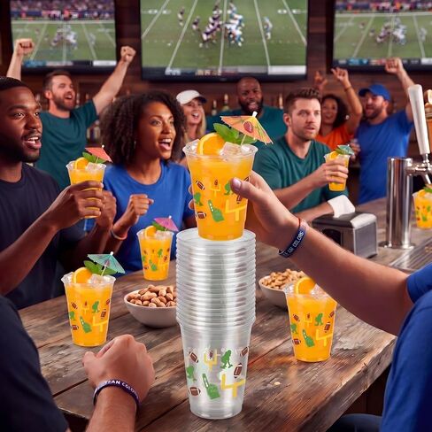 Suclain 45 Pcs 16oz Football Cups Bulk Football Party Birthday Decorations in Kuwait
