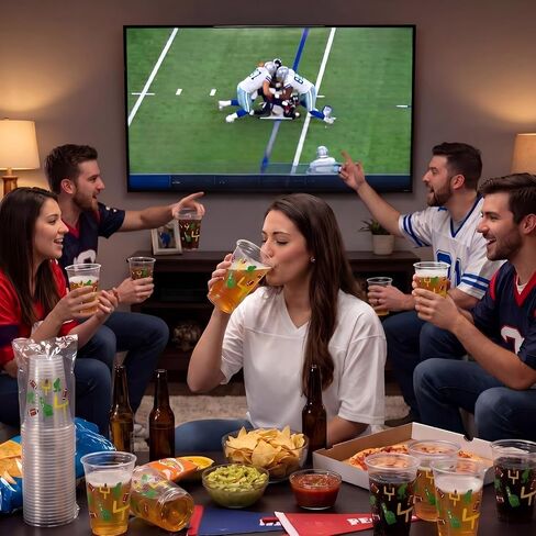 Suclain 45 Pcs 16oz Football Cups Bulk Football Party Birthday Decorations in Kuwait