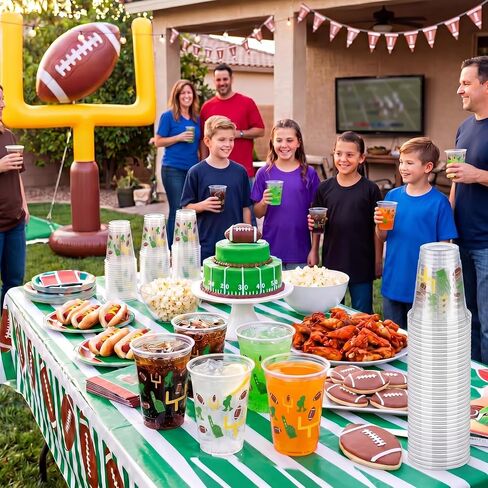 Suclain 45 Pcs 16oz Football Cups Bulk Football Party Birthday Decorations in Kuwait
