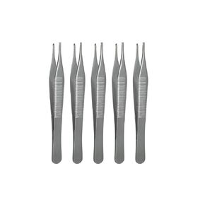 Adson Tissue Surgical Forceps 4 3/4 inch 1x2 Teeth Pack of 5 in Saudi Arabia