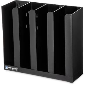 San Jamar Plastic Adjustable Portion Cup and Lid Organizer, 12 Inches, Black in Kuwait