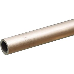 K & S K&S 83063 Round Aluminum Tube, 3/8" OD x 0.049" Wall x 12" Long, 1 Piece, Made in The USA in Kuwait