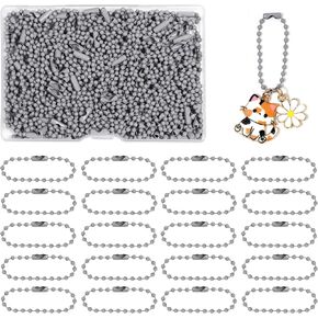 100Pcs Ball Chain for Keychains,Bulk 2.4 mm Bead Chain,4 Inch in Saudi Arabia
