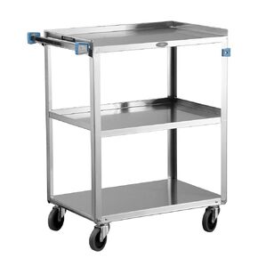 LAKESIDE 422 Manufacturing Utility Cart, Stainless Steel, 3 Shelves, 500 lb. Capacity (Fully Assembled in Kuwait