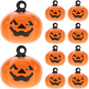 Pumpkin Bell: 20Pcs Mini Halloween Jingle Bells for Diy Crafts Pet Collar Ornaments Orange Pumpkin Decorations in Kuwait