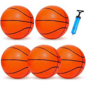 5 Pack 7 Inch Small Basketballs - Size 3 Mini Basketball Set with 5 Colors Toy Basketballs for Kids, Indoor and Outdoor Play in Saudi Arabia